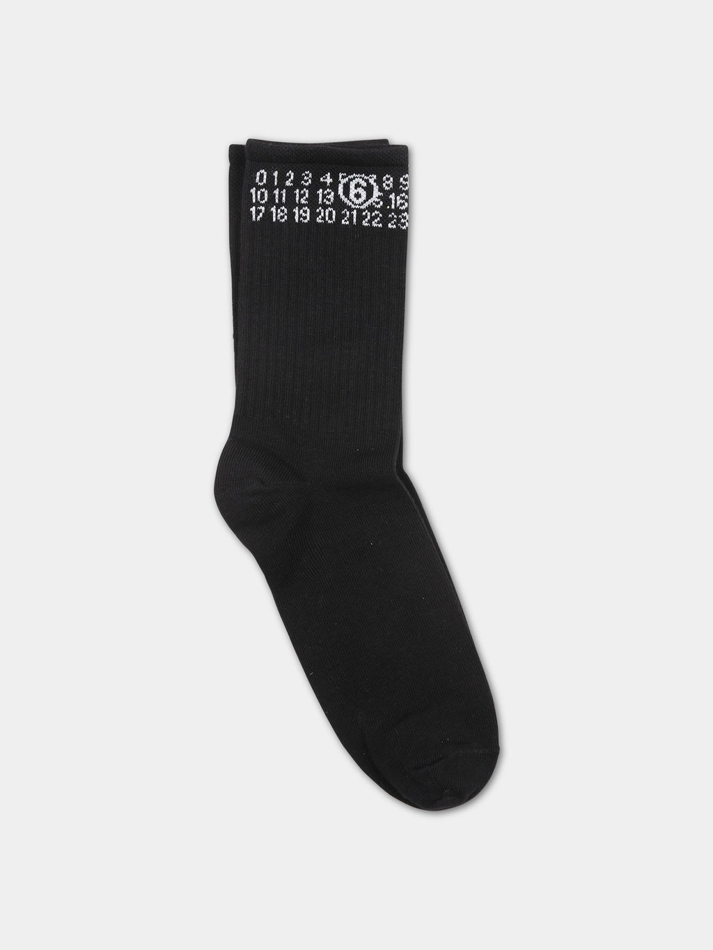 Black socks for kids with logo